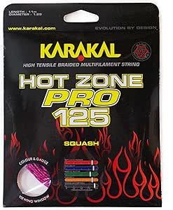 Karakel Hot Zone Pro 1.25 17 Squash String Set